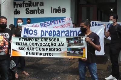 Santa Inês: aprovados em concurso protestam por convocação