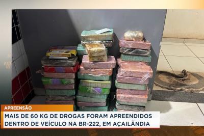 Açailândia: PRF apreende mais de 60 kg de drogas na BR-222