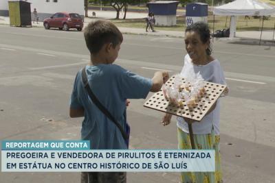 Pregoeira é eternizada em estátua no Centro Histórico de São Luís