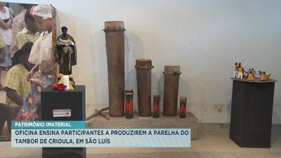  Oficina apresenta técnicas de produção de instrumentos do Tambor de Crioula