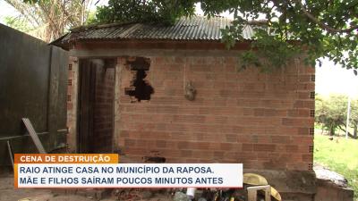 Raio atinge residência e danifica aparelhos eletrônicos em Raposa