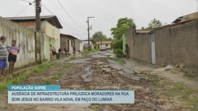 Moradores reclamam de problemas de pavimentação em Paço do Lumiar