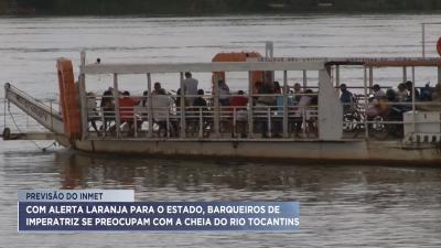 Imperatriz: barqueiros estão em alerta com cheia do Rio Tocantins