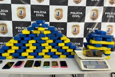  Polícia Civil apreende 100 kg de maconha e prende cinco pessoas em São Luís