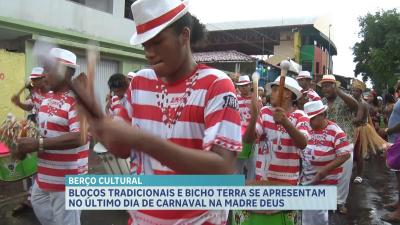  Blocos tradicionais se apresentam no último dia de carnaval na Madre Deus