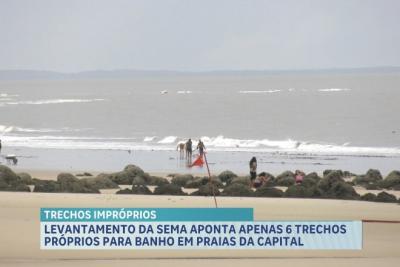  Relatório aponta 16 trechos impróprios para banho em praias de São Luís