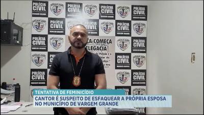  Cantor é suspeito de esfaquear a própria esposa em Vargem Grande