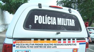  PM conduz suspeitos de assaltos no centro de São Luís