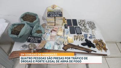  Serrano do MA: quatro pessoas são presas durante ação de combate ao tráfico de drogas